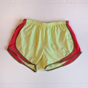 Neon Nike Dri fit running shorts